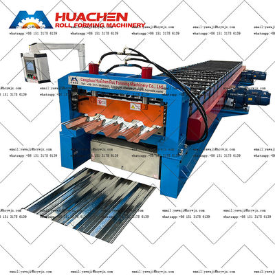 Sàn gạch Decking làm cho thép Deck Roll Forming Machine