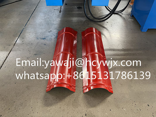3 Giai đoạn 400mm Màu thép tấm Cap Hình thành Thiết bị / Roll Form Thiết bị
