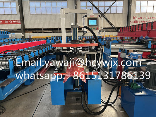 3 Giai đoạn 400mm Màu thép tấm Cap Hình thành Thiết bị / Roll Form Thiết bị
