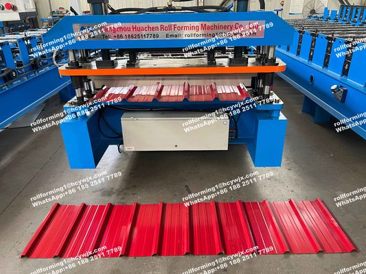 Ethiopia 600 PLC Hệ thống điều khiển Máy làm tôn lợp mái Máy cán sắt