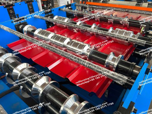 Ethiopia 600 PLC Hệ thống điều khiển Máy làm tôn lợp mái Máy cán sắt