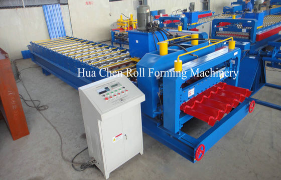 Loại La Mã Loại phổ biến Glazed Tile Roll Forming Machine / Cold Roll Forming Machine