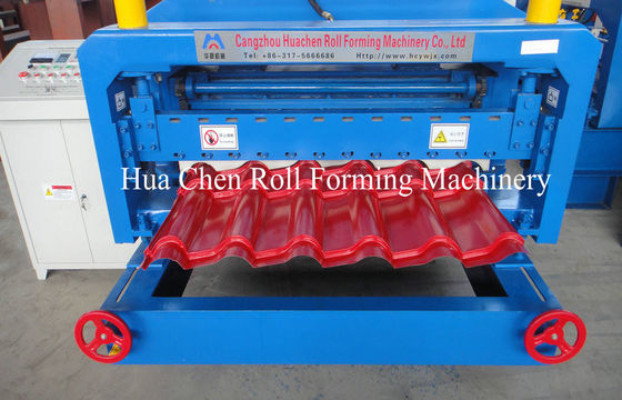 Loại La Mã Loại phổ biến Glazed Tile Roll Forming Machine / Cold Roll Forming Machine