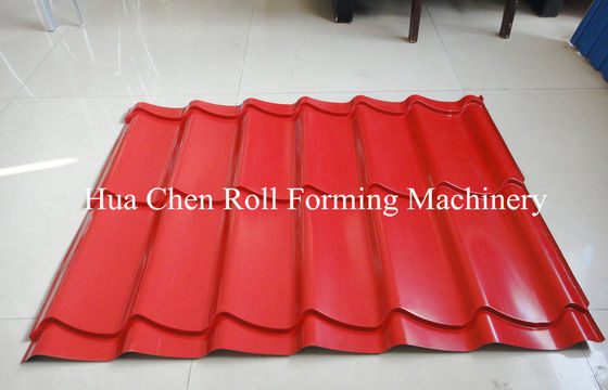 Trục thép rắn Metrocopo Roof Glazed Tile Roll Hình thành Máy Với 15 Hàng