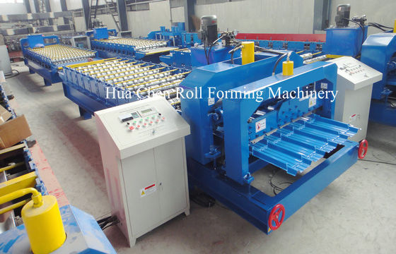 45 # Thép mái lợp Glazed Tile Roll Forming Machine Với Chrome Plated