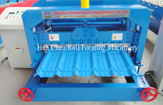 45 # Thép mái lợp Glazed Tile Roll Forming Machine Với Chrome Plated