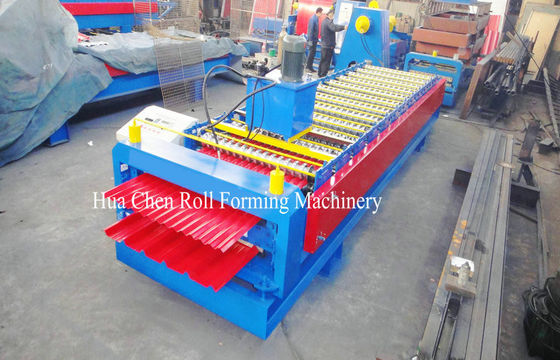 Double Layer Roof Panel Màu thép Roll Sheet Hình thành Máy Với 12/13 hàng