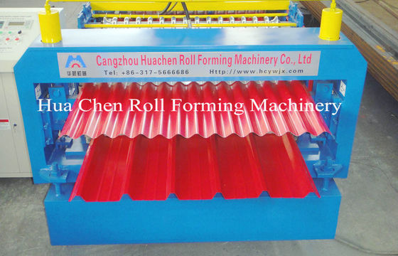 Double Layer Roof Panel Màu thép Roll Sheet Hình thành Máy Với 12/13 hàng