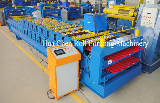 New style double layer aluminium roof tiles roll forming machine