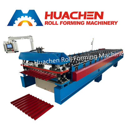 Máy tạo gạch mái một lớp, máy làm gạch kim loại lồi sóng, máy tạo tấm lồi sóng
