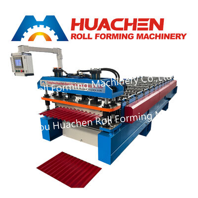 Máy lợp tấm kim loại Máy làm ngói Máy tạo hình cuộn ngói dạng sóng và hình thang