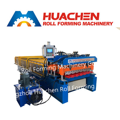 Tấm lợp kim loại thép Tấm uốn tường Tấm uốn cong Cấu hình làm ngói Máy tạo hình cuộn