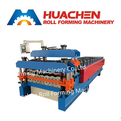 Máy chế biến cuộn tấm mái vòm trapezoidal hoàn toàn tự động cho các tấm mái kim loại