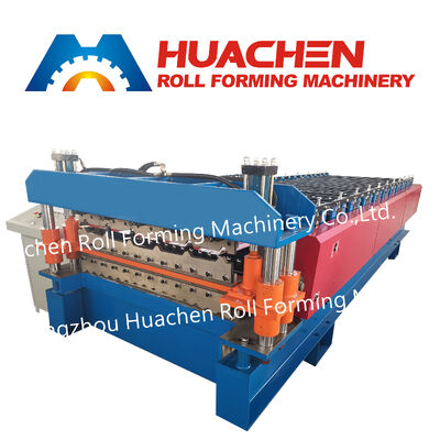 PLC điều khiển tốc độ cao Trapezoidal màu thép mái bảng cuộn hình máy bơm hộp số