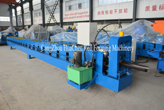 7.5kw Main Motor Gutter Roll Forming Machine Controlled by PLC with Hydraulic System