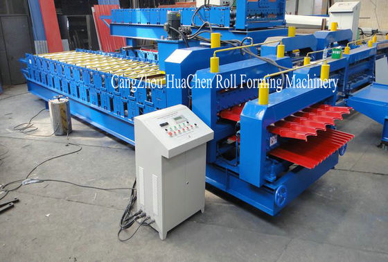 1250mm Double Layer Roll Forming Machine For Arc Cut Roofing Panel